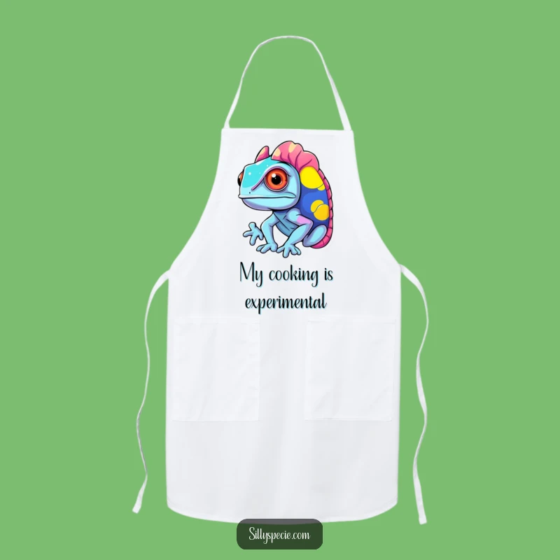 Funny Chameleon Apron - Vibrant Chef, Hilarious Kitchen Gift