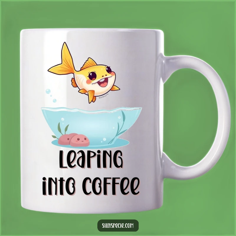 Funny Goldfish Mug Gift: Leaping Fish Fun, Hilarious Aquatic Pet Coffee Cup
