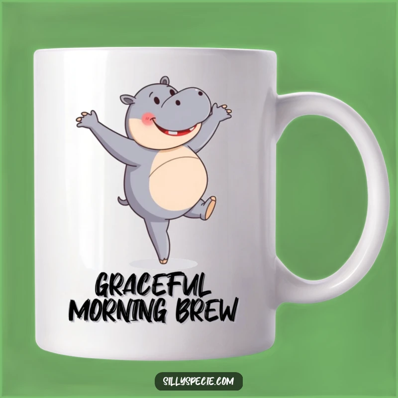 Funny Hippo Mug Gift: Ballet Pirouette Surprise, Hilarious Dance Lover's Coffee Cup