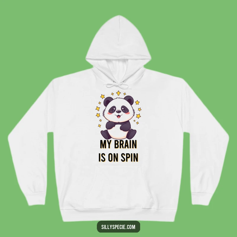 Funny Dizzy Panda Hoodie - Spinning Stars, Cozy & Hilarious Gift