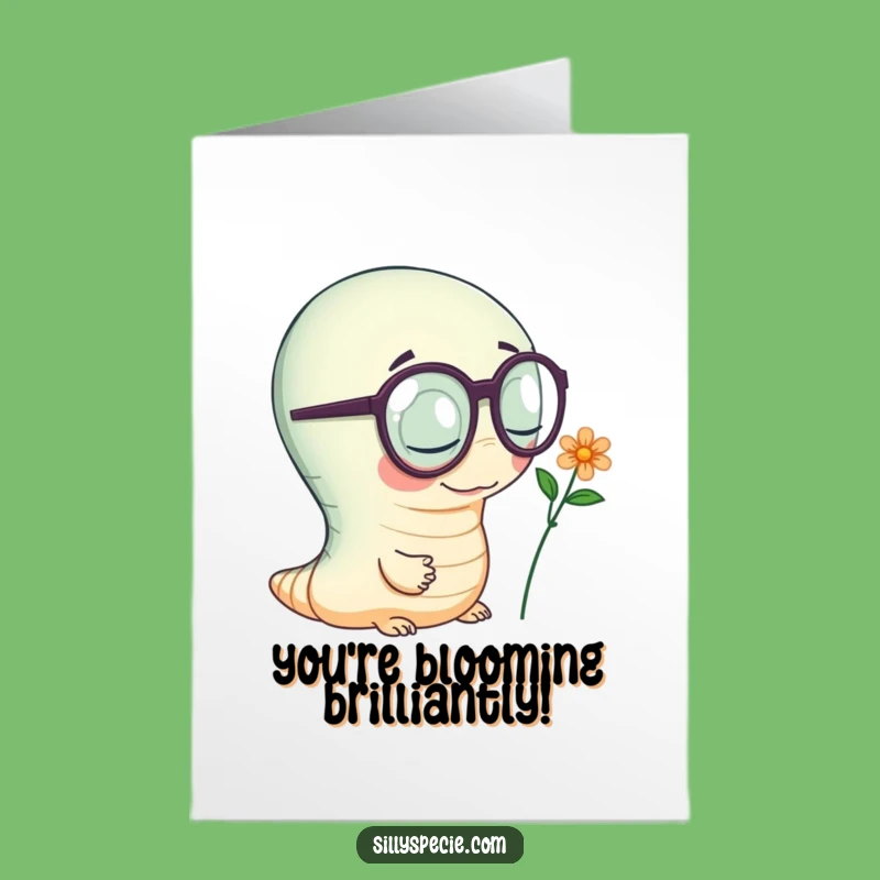 Free Printable Congrats Card: Worm Nerd - Smart Downloadable Gift!