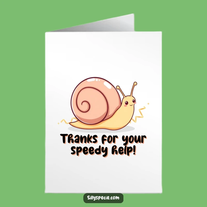 Free Printable Thank You Card: Excited Snail Trail Funny Downloadable Gift