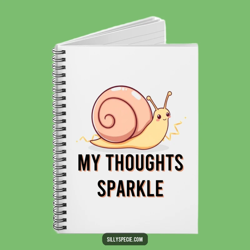 Funny Snail Zig-Zag Notebook - Enthusiastic Journal for Your Bright Ideas
