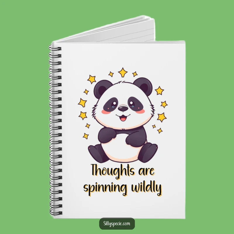 Funny Dizzy Panda Notebook - Spinning Ideas, Hilarious Journal Gift