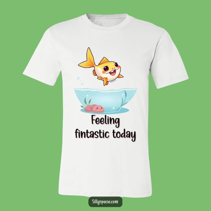 Funny Goldfish T-Shirt: Leaping Out of Water, Hilarious Fish Joke Tee